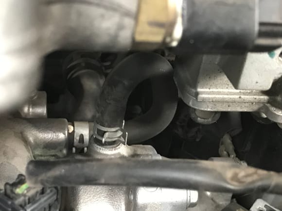 Throttle body coolant bypass. Used the original hoses and clamps. Was able to loop the coolant line and use the other two hoses and clamps to block off the coolant inlet/outlet on the TB. Aswell as the metal passage line connected to the vacuum line on the rear of the TB.