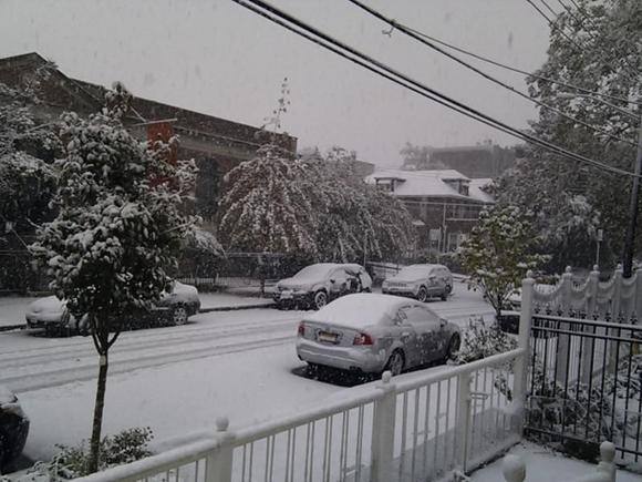 October snow???  Rare thing...