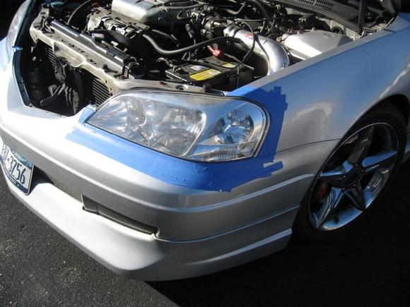 Wet sanding Headlights