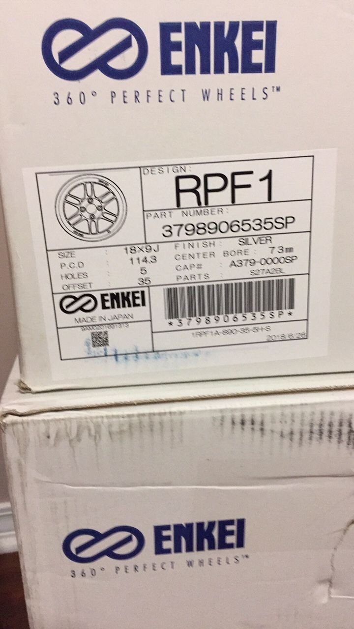 Wheels and Tires/Axles - EXPIRED: Brand new never mounted enkei rpf1 18x9 +35 offset 114.3 bolt pattern - New - Biloxi, MS 39540, United States