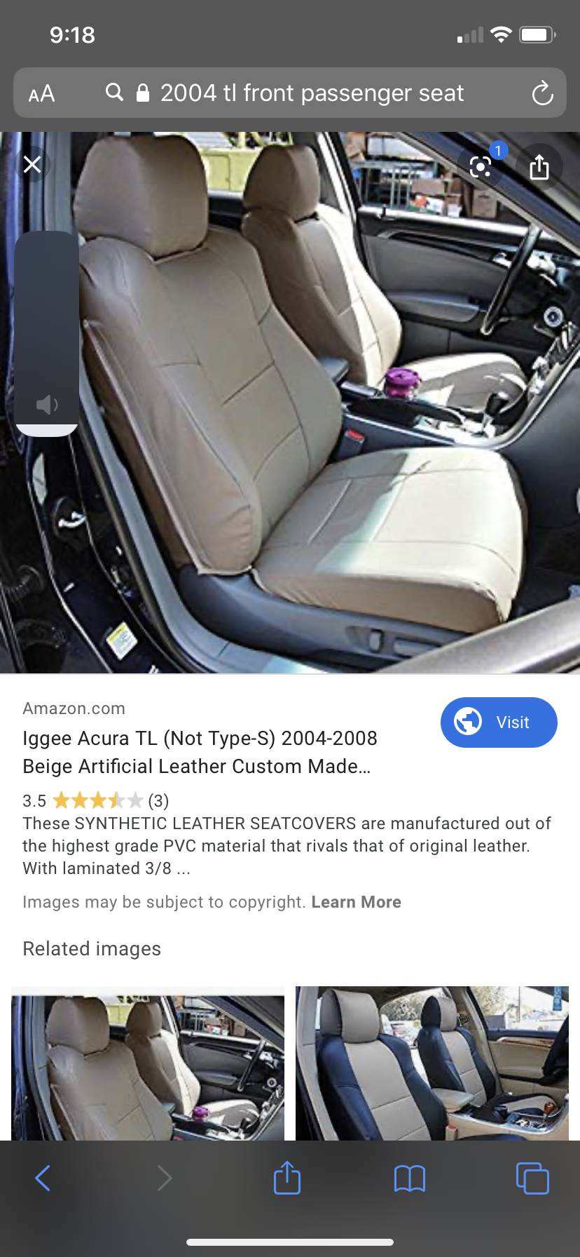 2005 acura tl on sale driver seat replacement