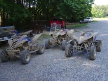 Mine and riding buddies quads after day at Kentucky Lake                                                                                                                                                