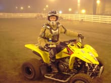 Jimmy bringing home hardware, on his first night racing. 12/10/05                                                                                                                                       