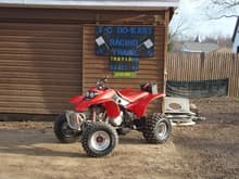 My Buddys ATV its a 2001 Honda 400EX with a few aftermarket parts thats why i bought one need to go trailing the thing is fast as hell                                                                  
