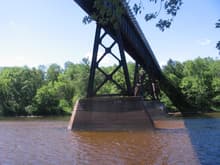 The Gandy Dancer Bridge going from MN to WI.  You can ride across it!