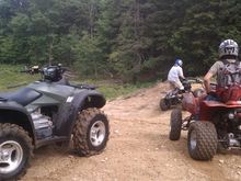Rincon trying to keep up with the sport quads today.  It was an all Honda ride.