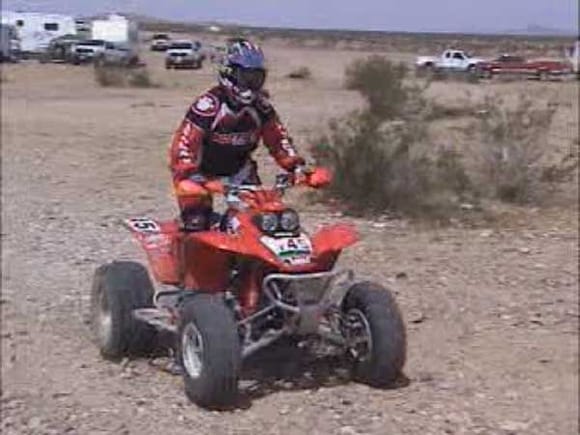 chantal on her 400ex out in barstow