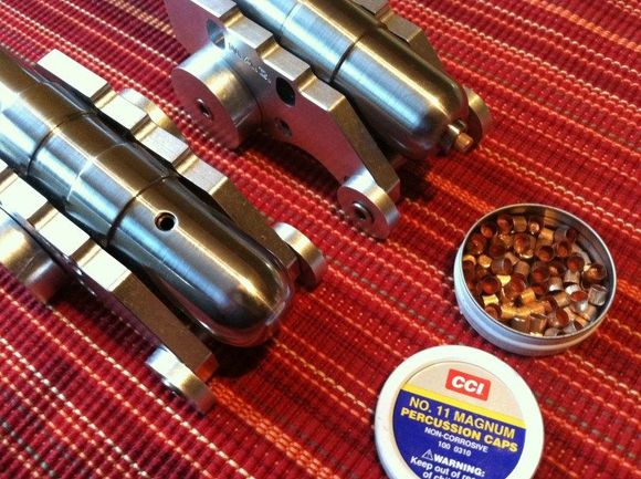 mni fuse salute cannon &amp; mini (percussion-cap breech) firecracker cannon.