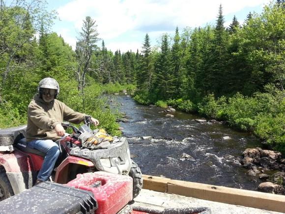 bob on trail bridge