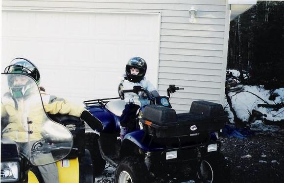 the kids waiting to go on a winter ride.                                                                                                                                                                