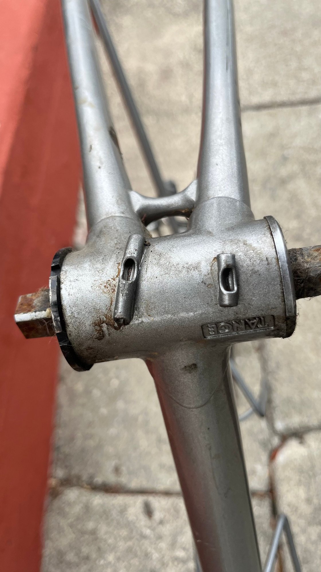 Fairly BB shell. Nice technique to extend stay tubes slightly into BB shell so they can be threaded with the shell.