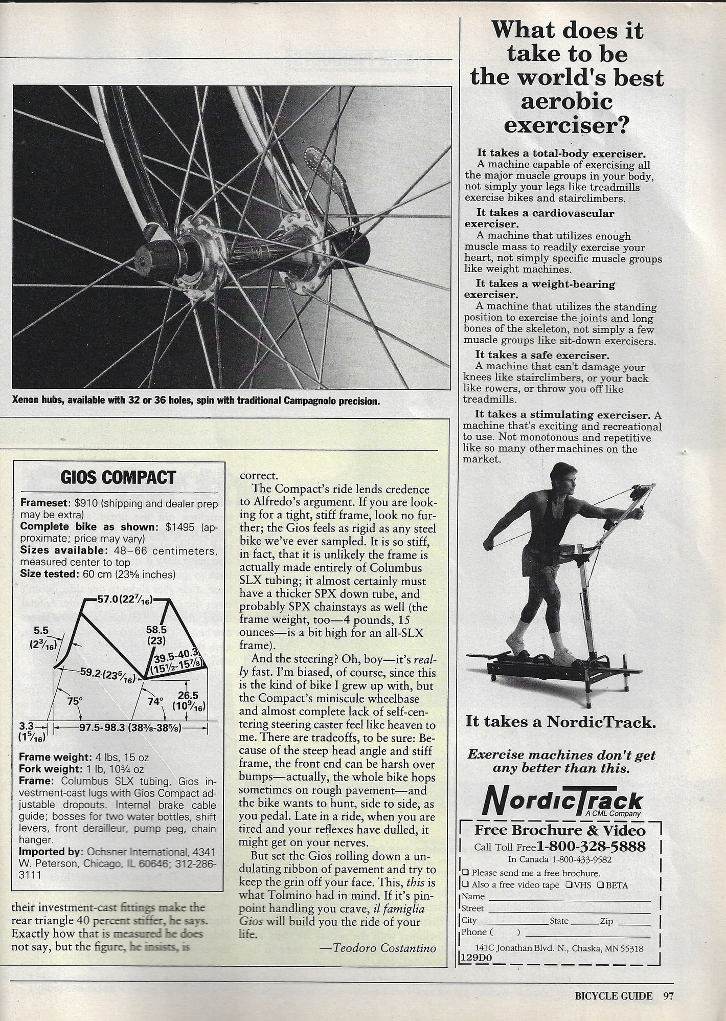 Equipment/Product Review (1990) CAMPAGNOLO Xenon (ft. GIOS