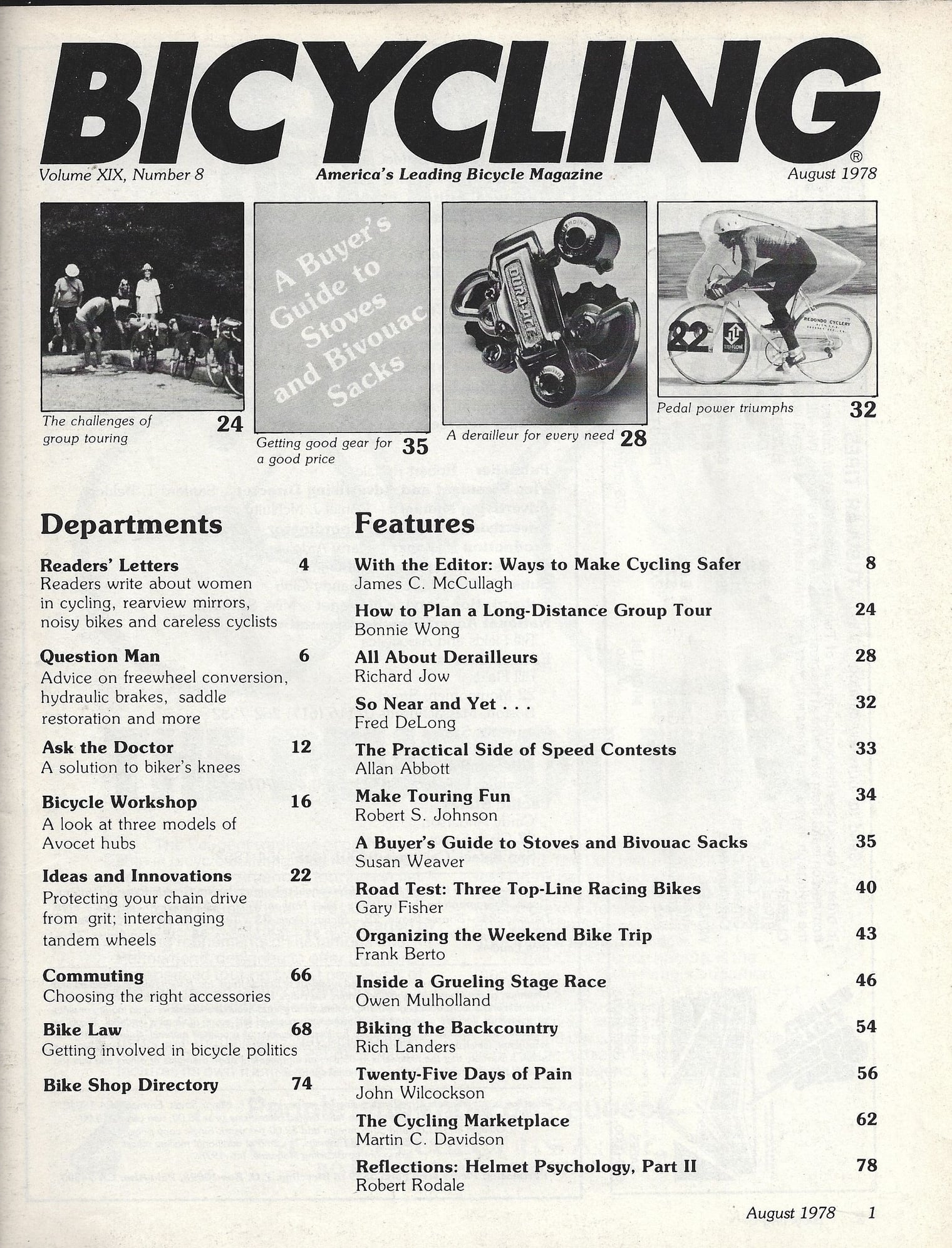 45 Years Ago: August 1978 in Bicycling magazine - Bike Forums