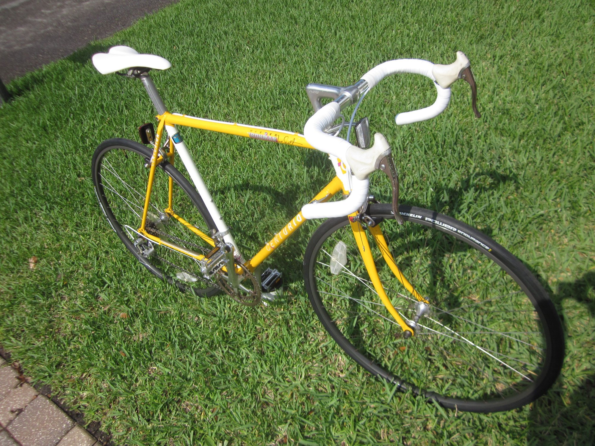 yellow old fashioned bike