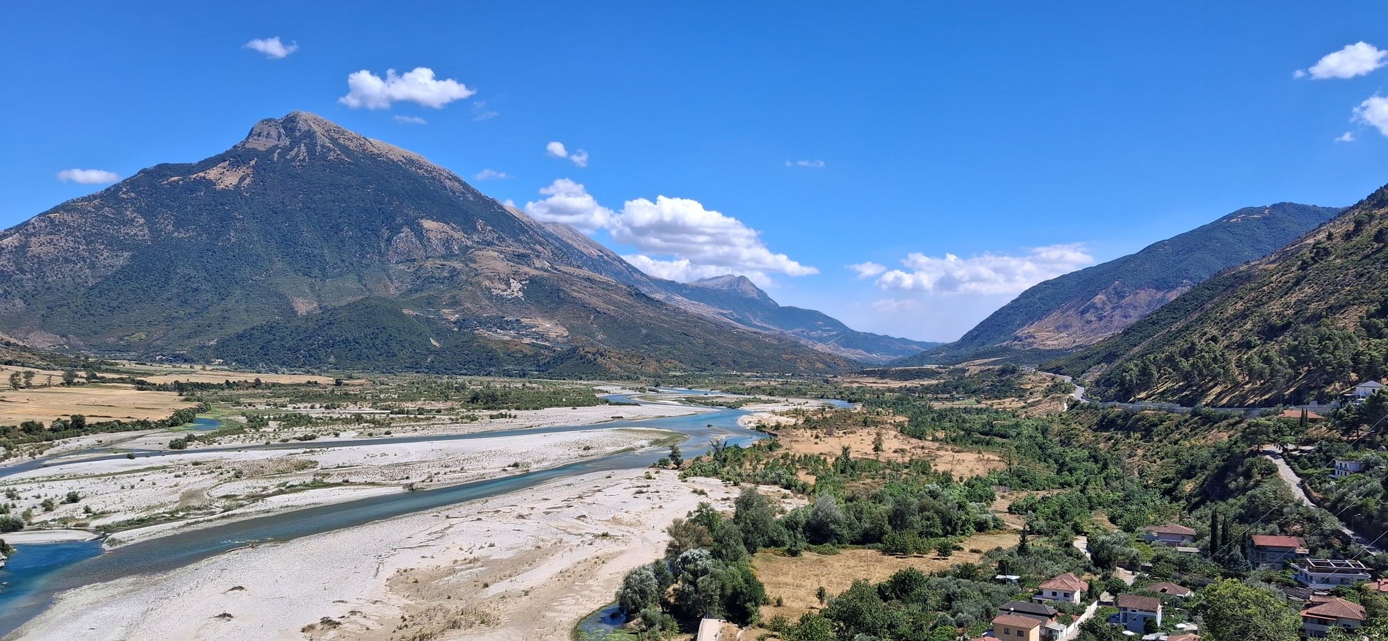 Vjosa river, heading to Gjirokaster, south Albania, July 28 2025