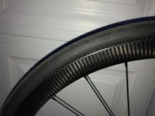 I like the visibility  carbon weave! The shadow makes it look like double spokes.