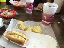 Footlong hot dog special!