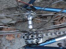 Tri color rear hub with new mistral rim
