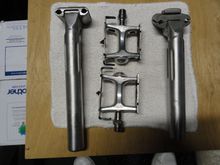Near new pedals and seat posts.  