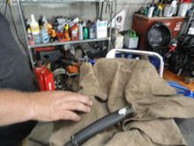 Welder Steve has everything ready and gun in hand.