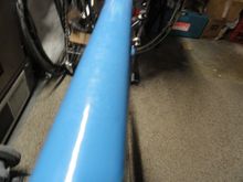 Another view.  Note the change from gloss to opaque.  And it is on the top tube.