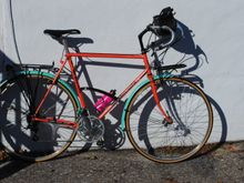 Lots of changes racks fenders, stem.  I thought the Celeste fenders would be cool but then I didn't like them. 
