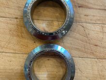 The <c> is stamped on the underside of the race crown and the lower cup. This was only offered from mid 60-70s. Part number 1039, record strada. 