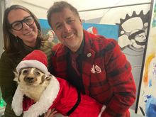Madge posed as the “Santa Badger”