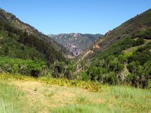 There's a rough, rocky dirt road through this canyon that brings you back out in the valley where I live.