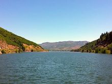 Heading over the dam