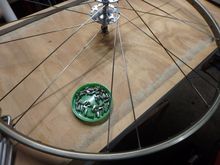 A better picture of the two spokes in relation to each other at the rim.