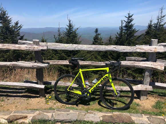At the top