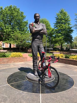 I took this photo for Dale, Jr. Junior has been riding road bikes for a few years....as well as Jimmie Johnson and other drivers.