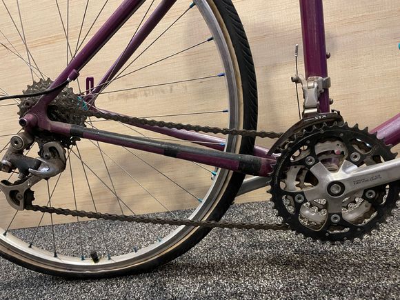 XT rear derailleur, STX special edition front, LX crank