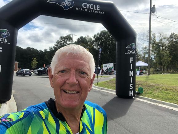 At the finish!