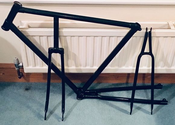 Frame as returned from re-alignment and refinishing.
