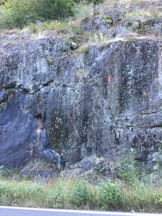 Rock cliffs roadside