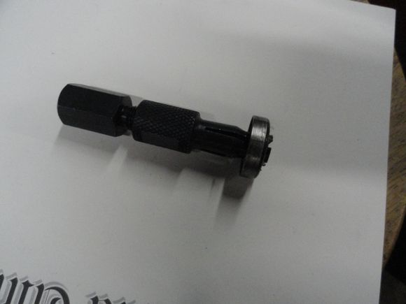 Removal tool with bearing attached after removal