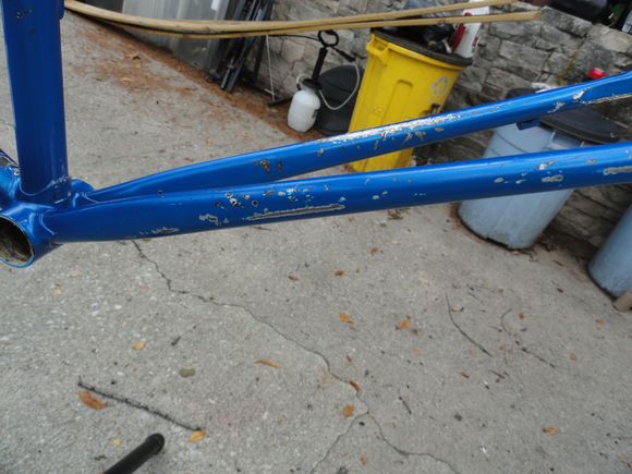 More  patina on both chain stays but I thin some touch up will fix it.