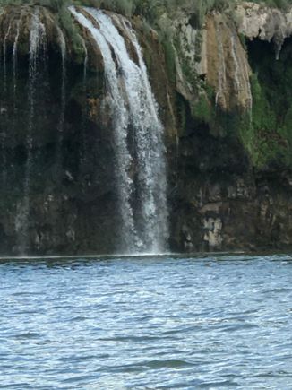 Found the water falls on the lake a rarity in Texas lol 
