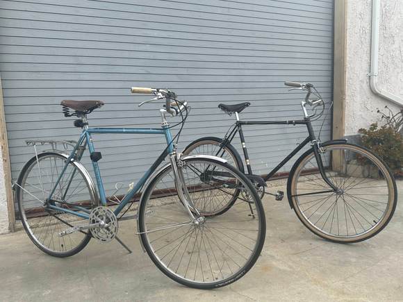 The Bianchi is a far faster bike even with a 20T Shimano gear on the back vs the Raleigh with an 18T, both SA AW hubs. The Bianchi's was a NOS 32 spoke (dated 70) that I laced to an aluminum 700c x 25 wheel.