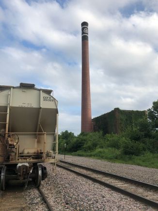 Abandoned stack at the old Cities Service refinery site in Okmulgee, OK.