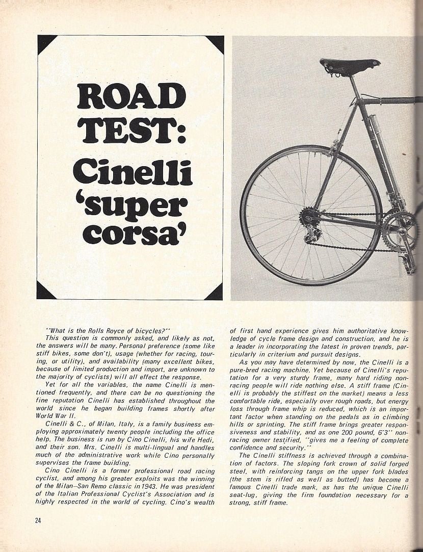 cinelli bikes review