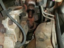 View after removing the original steering gear.