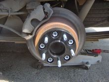 Installed on the wheel. Spacer centered on axle hub and wheel centered on spacer hub nicely.