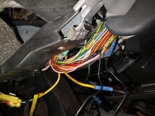 thick yellow cable under the steering wheel