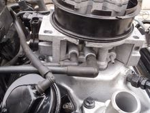 Relocated ground from water pump studs.