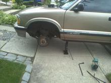 Started to get the rims off to plasti dip them