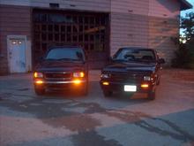My buddy that I know showed up in his 2wd 4 banger s10 that I didn't even you he had this thing,lol. We end up taking a pic of both trucks.