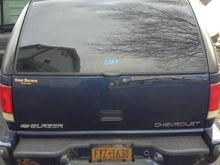 Just a simple pic of the back of my blazer. Can not really see my two lights bars I have in the back.